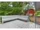 Back deck with built in seating offers views of the property at 3105 Sumac Dr, Atlanta, GA 30360