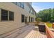 Large back deck with wooded views at 1170 Shellnut Trl, Hoschton, GA 30548
