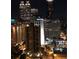 Night time view of a skyline at 400 W Peachtree St # 2108, Atlanta, GA 30308