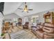 Comfortable living room with vaulted ceilings, lots of natural light, and an open floor plan at 2560 Fairlane Dr, Cumming, GA 30041