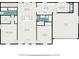 Detailed floorplan showcasing the layout of the home, including the kitchen, bedrooms, and living areas at 1402 Mclendon Dr, Decatur, GA 30033