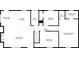 Layout plan of the main floor including: living room, bedrooms, dining area and primary bathroom at 174 Village Dr, Hiram, GA 30141