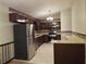 Kitchen featuring stainless steel appliances, plentiful cabinet space, tile floor and vintage wall paper at 4187 Alaina Cir, Austell, GA 30106