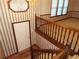View of staircase with carpet, vintage wall paper and natural light at 4187 Alaina Cir, Austell, GA 30106
