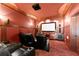 Home theater with comfy seating, projector and screen for movie nights at 1310 Settles Rd, Suwanee, GA 30024