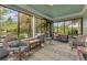 Cozy screened-in porch with comfortable seating and a view of the beautifully landscaped yard at 222 Winonna Dr, Decatur, GA 30030