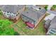 Aerial view highlighting the backyard's privacy with the newly stained deck and meticulously maintained landscaping at 4395 Wildbrooke Pkwy, Cumming, GA 30041