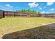 Fenced backyard featuring a green lawn and lush landscaping at 1264 Brynhill Ct, Buford, GA 30518