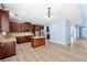 Modern kitchen with stainless steel appliances, granite countertops, and an island at 5430 Breckinridge Ln, Cumming, GA 30040