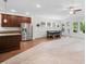 Open concept living area showing kitchen, dining and living room featuring great natural lighting at 205 Floral Valley Dr, Woodstock, GA 30188