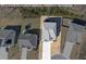 Birds eye view of backyards in a well-kept neighborhood with trampoline and property lines at 2536 Dayview Ln, Atlanta, GA 30331