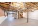 Unfinished basement with visible insulation, HVAC system, and potential for customization at 356 Waterway Trl, Powder Springs, GA 30127