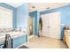 Primary bathroom with large tub and glass enclosed shower at 485 Greyhawk Way, Fairburn, GA 30213