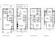 Layout of a multi-story home, displaying room dimensions, staircase, elevator, and balcony/terrace at 3450 Commander Cv, Suwanee, GA 30024