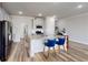 Kitchen and dining space with granite countertops and stainless steel appliances at 339 Cherryhill Ln, Woodstock, GA 30188