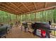 Spacious covered deck, featuring an array of grills, offering an ideal outdoor cooking space at 172 White Rose Ln, Temple, GA 30179