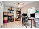 Bedroom or office area features neutral walls, light colored floors and a ceiling fan at 2200 Glendale Dr, Atlanta, GA 30032