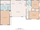 Detailed floor plan showcasing the layout of the primary bedroom, living room, and kitchen at 2200 Glendale Dr, Atlanta, GA 30032