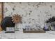 Kitchen with marble countertop, decorative kitchen items, and stylish backsplash at 1505 Ezra Church Nw Dr, Atlanta, GA 30314