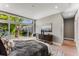 Bright main bedroom offers a large window with an outdoor view and luxury decor at 1099 North Ne Ave # 11, Atlanta, GA 30307