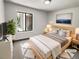 Serene bedroom showcasing a comfortable bed, soft carpet, and calming decor, offering a relaxing retreat at 1152 Country Ct, Lawrenceville, GA 30044
