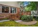 Backyard with a wooden deck and lots of windows at 1416 Vernon Ridge Close, Dunwoody, GA 30338