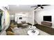 Bright living room featuring an open floor plan, sleek furnishings, and hardwood floors, creating a welcoming atmosphere at 2027 Lois Pl, Atlanta, GA 30318