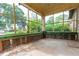 Spacious screened-in front porch with room for seating and outdoor living at 969 Byron Sw Dr, Atlanta, GA 30310