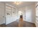 Bright office features custom built-ins and hardwood floors, perfect for a home workspace at 10650 Centennial Dr, Alpharetta, GA 30022