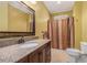 Bathroom features large vanity with granite countertop at 2525 Fairview Dr, Cumming, GA 30041