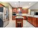 Modern kitchen with stainless steel appliances and a center island at 2525 Fairview Dr, Cumming, GA 30041