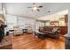 Spacious living room featuring built-in bookshelves and open layout at 2525 Fairview Dr, Cumming, GA 30041