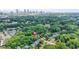 Scenic aerial view highlighting lush greenery, cityscape backdrop, and the home's location at 935 Pelham Nw St, Atlanta, GA 30318
