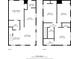 Combined first and second floor plans illustrating the overall layout of the home with bedrooms and living spaces at 935 Pelham Nw St, Atlanta, GA 30318