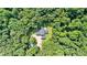 Aerial view of property in a forest of lush green trees, offering a private and secluded setting at 12550 Hutcheson Ferry Rd, Palmetto, GA 30268