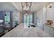 Spacious kitchen island with stainless steel sink and view to covered patio at 16 Cambridge Way, Cartersville, GA 30121