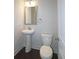 Neutral powder room with pedestal sink at 2163 Wiggins Walk, Atlanta, GA 30316