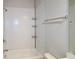 Modern shower featuring white subway tile, and chrome fixtures at 2163 Wiggins Walk, Atlanta, GA 30316