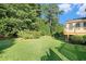A lush backyard with a well-manicured lawn and mature trees bordering the property at 1290 Mount Mckinley Dr, Grayson, GA 30017