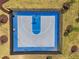 Top down aerial image of a basketball court, fenced in, with trees around it at 10686 Austen Bnd, Alpharetta, GA 30022