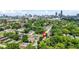 Aerial view of the home with a cityscape in the background at 556 Paines Nw Ave, Atlanta, GA 30318