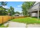 Backyard with lush green grass and a wood fence at 556 Paines Nw Ave, Atlanta, GA 30318
