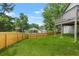 Fenced backyard with lush green grass at 556 Paines Nw Ave, Atlanta, GA 30318