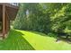 Expansive backyard with lush lawn surrounded by mature trees, offering privacy and shade at 3436 Laurelwood Ne Ct, Roswell, GA 30075