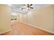 Large basement space with ceiling fans, recessed lighting and natural light, ready for personalization at 3436 Laurelwood Ne Ct, Roswell, GA 30075