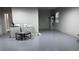 The basement is finished with epoxy flooring and includes a washer and dryer hookup at 4990 Arbor View Nw Pkwy, Acworth, GA 30101