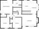 Layout of a floor plan of the main level with bedrooms, bathrooms, kitchen, living room, and dining area at 1341 Little Deer Run, Canton, GA 30114