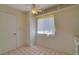 Cozy breakfast nook area with a ceiling fan and a view of a window at 3312 Northcrest Rd # C, Atlanta, GA 30340