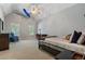 Spacious bedroom features a vaulted ceiling, ceiling fan, and plenty of natural light from large windows at 2429 Kirk Nw Ln, Kennesaw, GA 30152