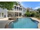 Backyard oasis with pool, spa, and covered patio for relaxing and entertaining at 2429 Kirk Nw Ln, Kennesaw, GA 30152